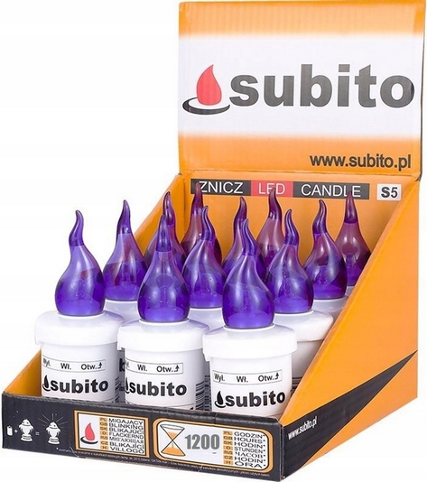 Elektrické LED Vložky S5 FIOLE VIOLE - 12 ks